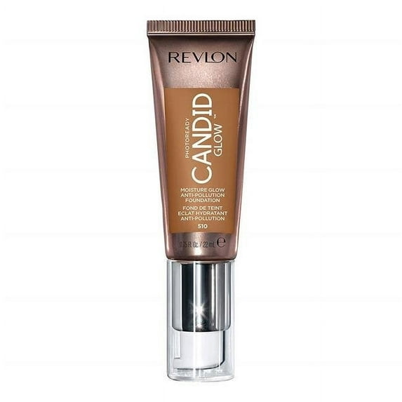Revlon PhotoReady Candid Glow Moisture Glow Anti-Pollution Foundation, 510 Cappuccino, 0.75 fl oz