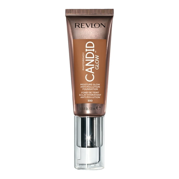 Revlon PhotoReady Candid Glow Moisture Glow Anti-Pollution Foundation, 550 Mocha, 0.75 fl oz