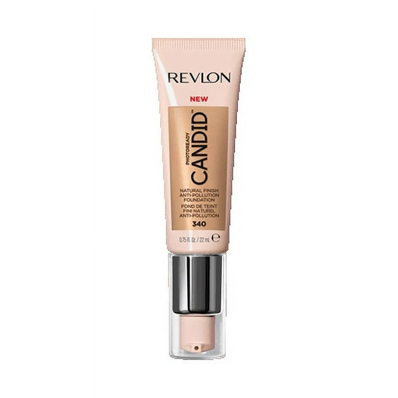 Revlon PhotoReady Candid Natural Finish Anti-Pollution Foundation, 340 True Beige, 0.75 fl oz.