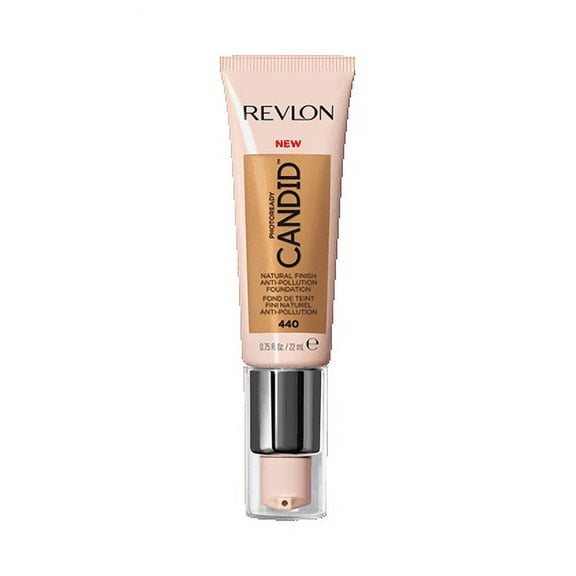 Revlon PhotoReady Candid Natural Finish Anti-Pollution Foundation, 440 Caramel, 0.75 fl oz.