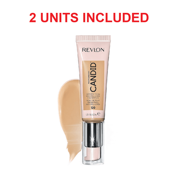 Revlon PhotoReady Candid Natural Finish Foundation 120 Buff, 2 UNITS