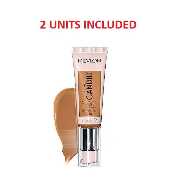 Revlon PhotoReady Candid Natural Finish Foundation 430 HONEY BEIGE, 2 UNITS