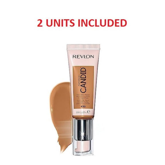 Revlon PhotoReady Candid Natural Finish Foundation 430 HONEY BEIGE, 2 UNITS