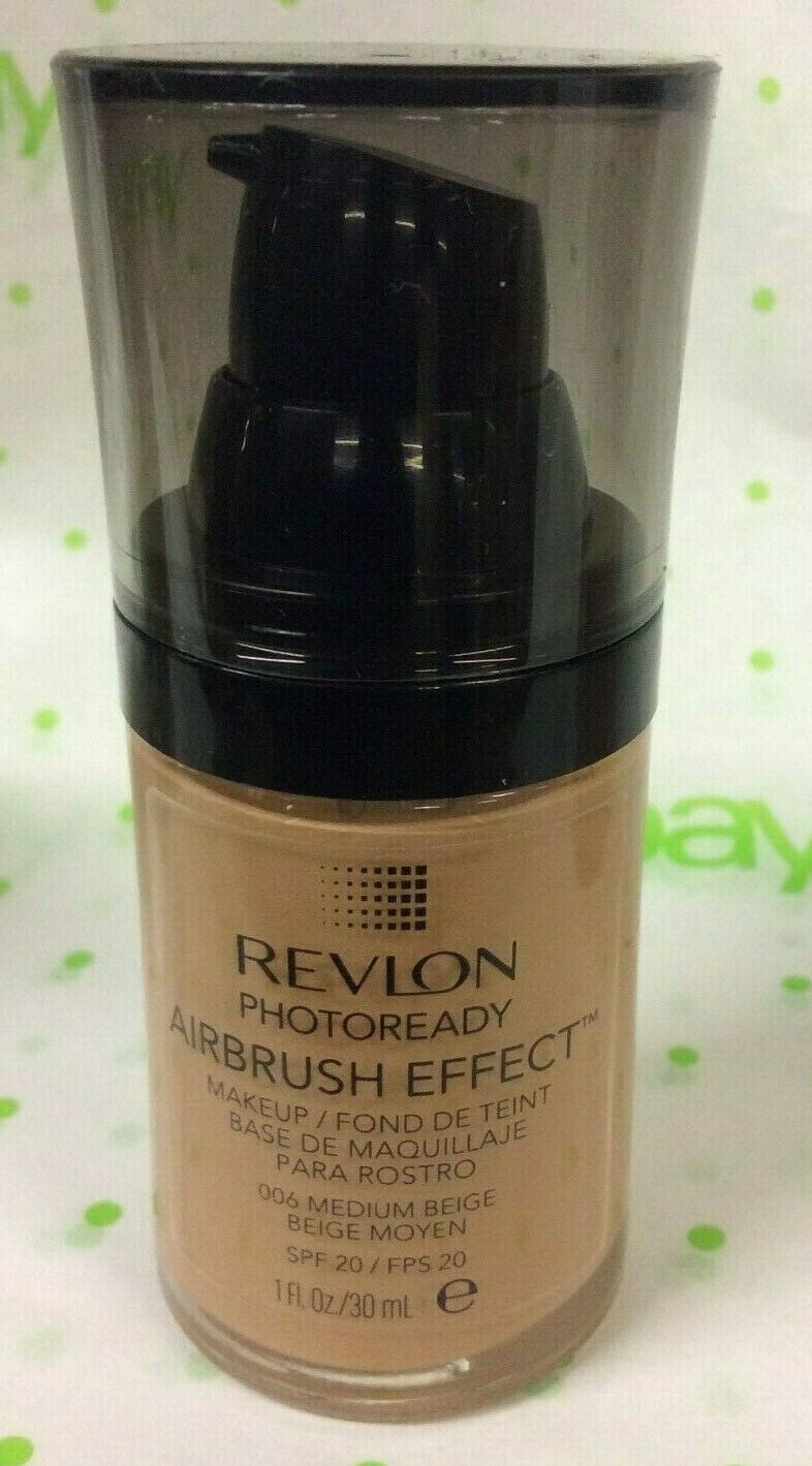 Revlon Photoready Airbrush Effect Makeup Foundation SPF 20 NEW. Shade: MEDIUM BEIGE #006