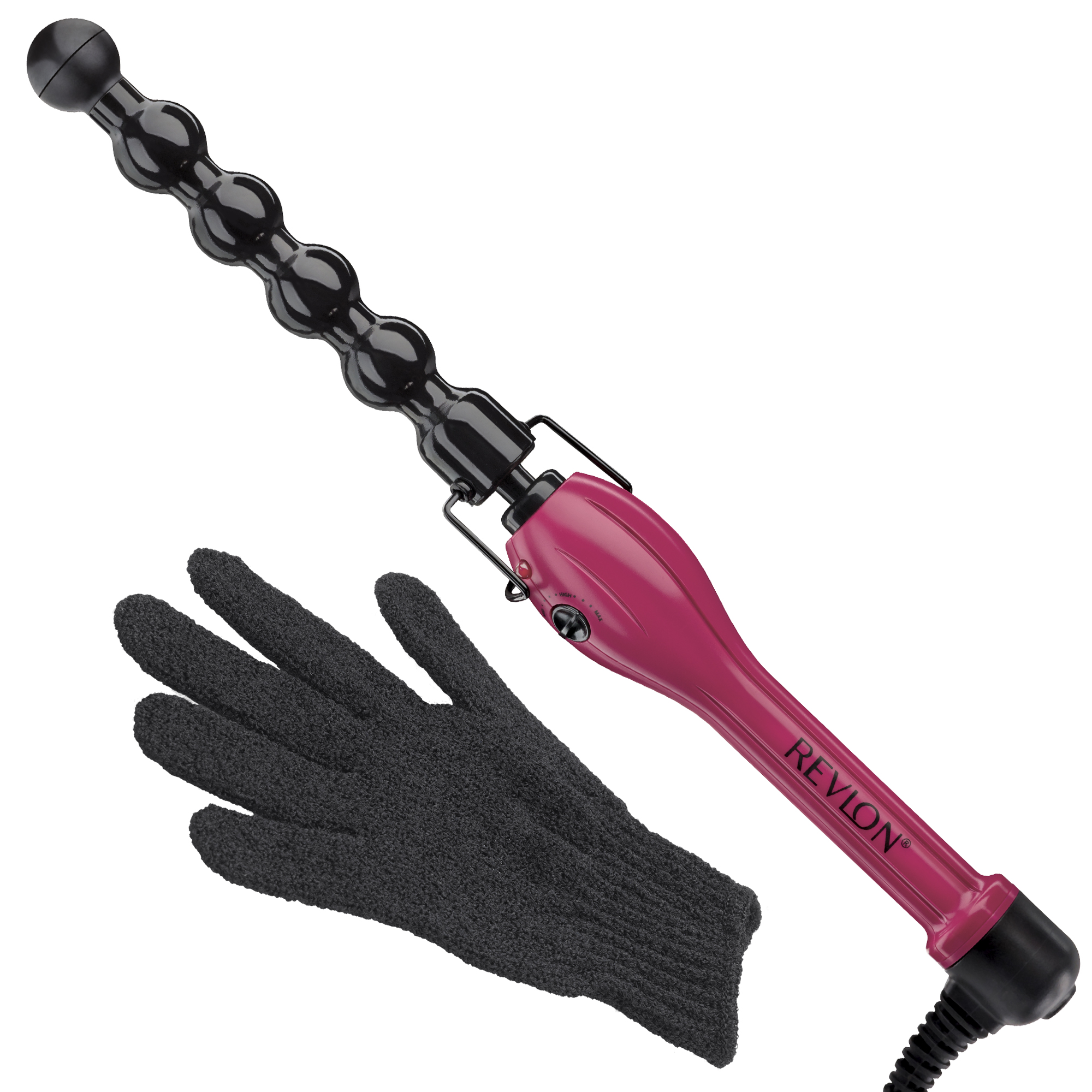 Revlon Pro Collection Ceramic Bubble Curling Wand, Pink with Protective Glove - image 1 of 4