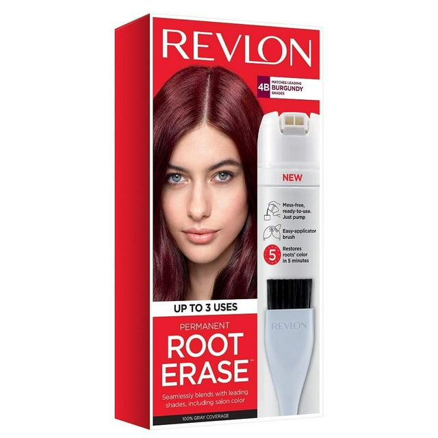 Revlon Root Erase Permanent Hair Color, AtHome Root Touchup Hair Dye