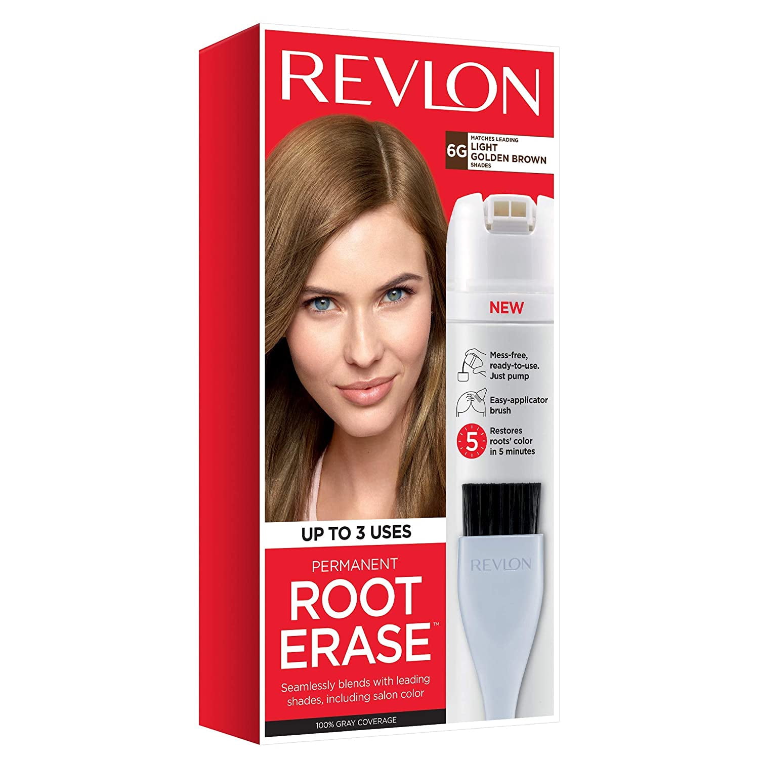 Revlon Root Erase Permanent Hair Color, At Home Touchup Dye with