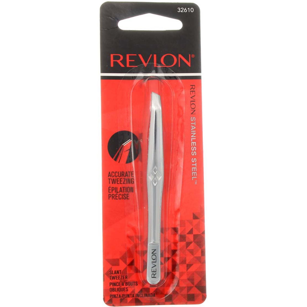 Revlon Stainless Steel Accurate Tweezing 1 ea (Pack of 3)
