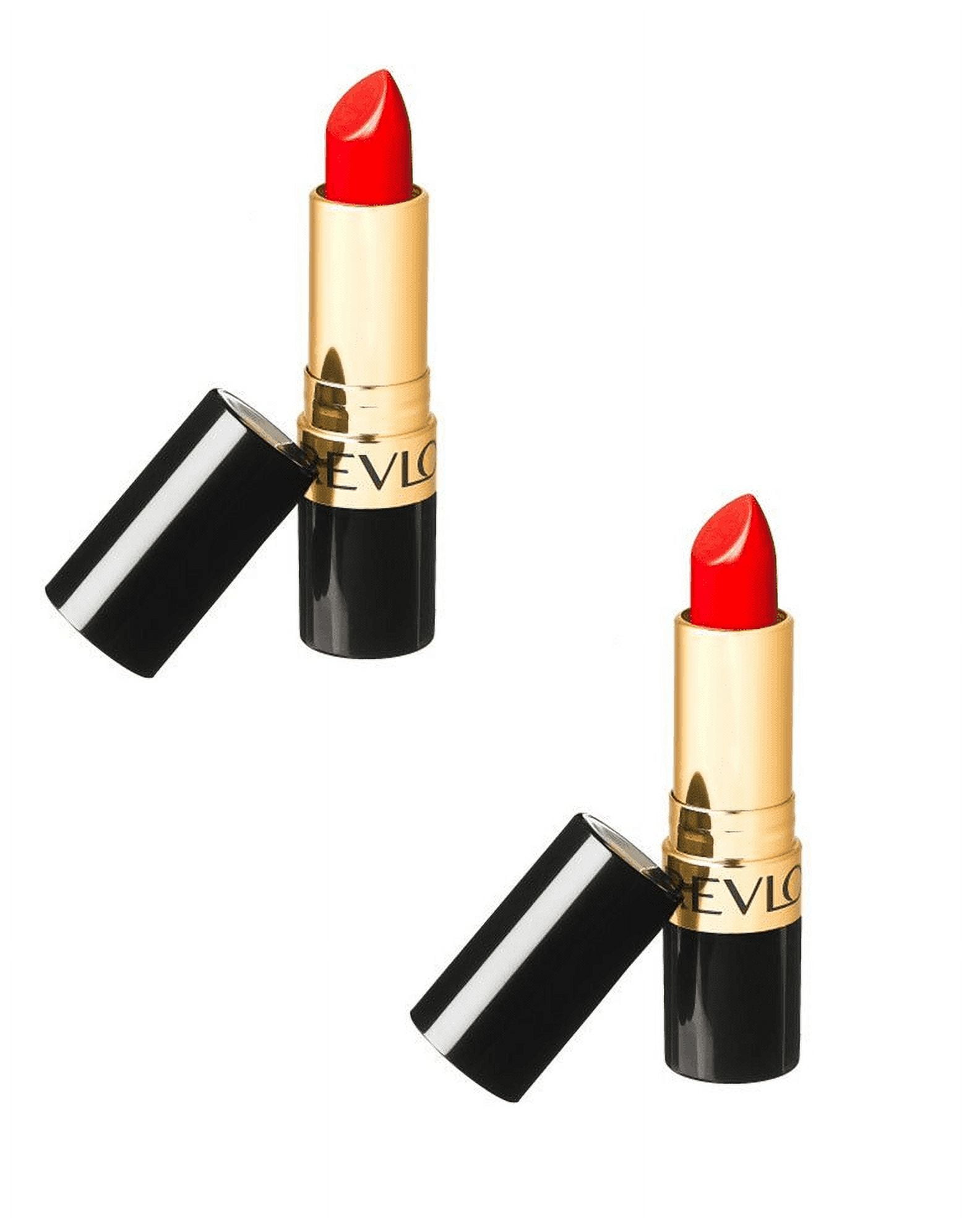 Revlon Super Lustrous Lipstick Creme, Love That Red 725 (Pack of 2) + Curad Dazzle Bandages 25 Ct