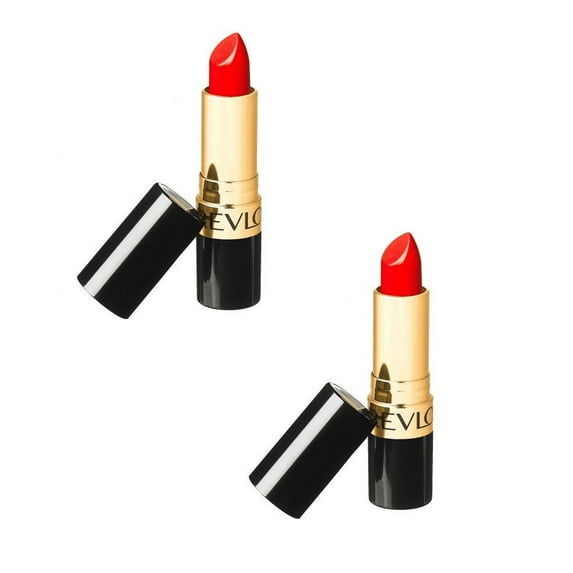Revlon Super Lustrous Lipstick Creme, Love That Red 725 (Pack of 2) + Curad Dazzle Bandages 25 Ct