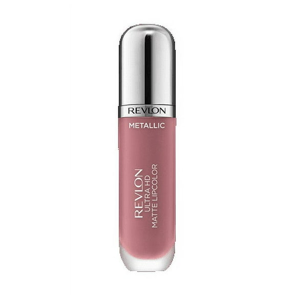 Revlon Ultra HD Metallic Matte Liquid Lipcolor, Liquid Lipstick, 100% Wax-Free, Glam
