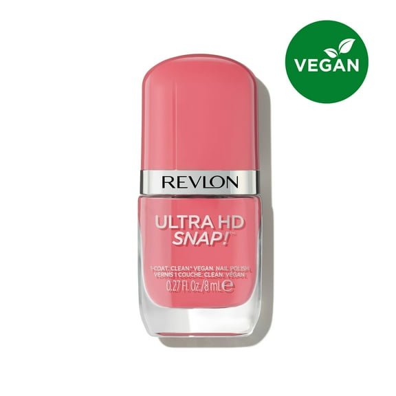Revlon Ultra HD Snap Vegan Glossy Nail Polish, 027 Think Pink, 0.27 fl oz