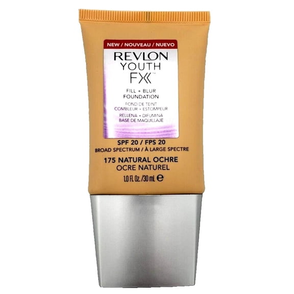 Revlon Youth FX Fill Blur Foundation Makeup, SPF 20, 175 Natural Ochre