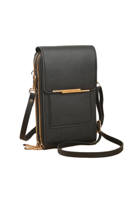 Revlrostre Anti Theft Leather Bag, Women's Touchscreen Phone Purse Crossbody Bag with Strap Key Change Bags, 2‑in‑1 Wallet