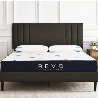 Revo 10-Inch Twin Size Gel-Infused Memory Foam, Comfortable and Breathable Cooling Mattress, Mattress in a Box