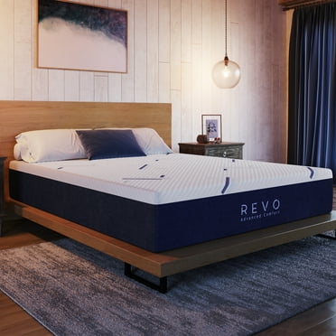 Revo 12-Inch Queen Size Gel-Infused Memory Foam, Comfortable and Breathable Cooling Mattress, Mattress in a Box