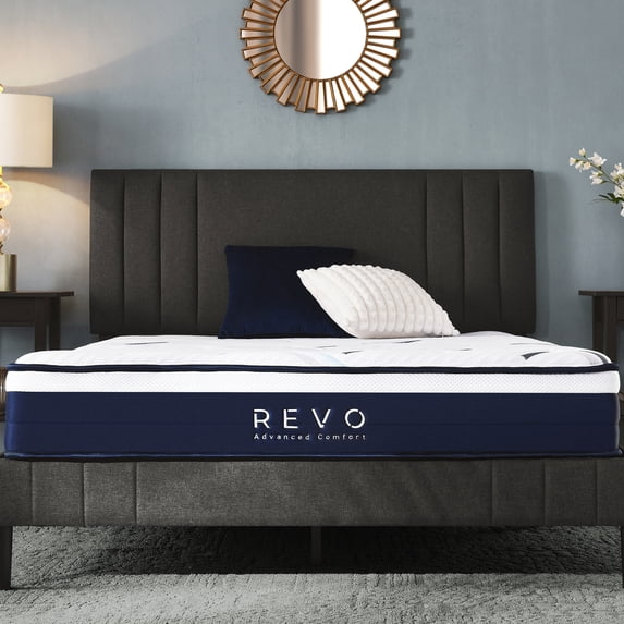 Revo Sleep 8-Inch Memory Foam and Innerspring Hybrid Mattress, Quality Comfort, Adaptive Support, Breathable Cooling Relief, Mattress in a Box, Twin XL