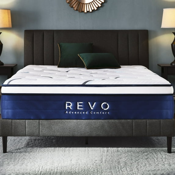 Revo Sleep Hybrid Mattress: Experience Quality Comfort, Adaptive Support Breathable Cooling Relief with 12-Inch Memory Foam and Spring Hybrid Mattress, Mattress in a Box, Full
