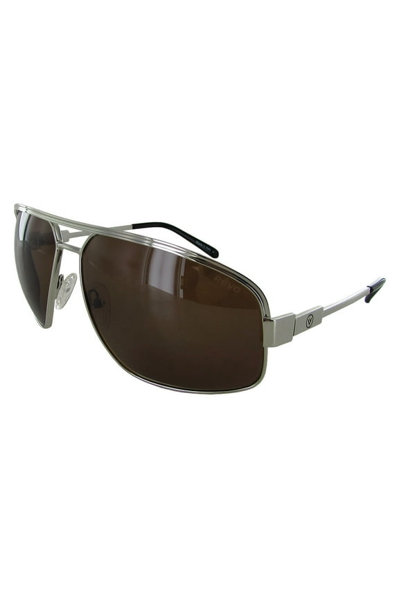 Unisex 1002 Stargazer Aviator Sunglasses, Chrome/Brown