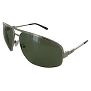 Revo Unisex 1002 Stargazer Aviator Sunglasses, Chrome/Green