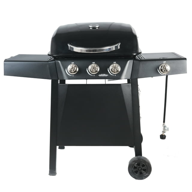 RevoAce 3-Burner Propane Gas Grill with Side Burner (Multiple Colors Available)