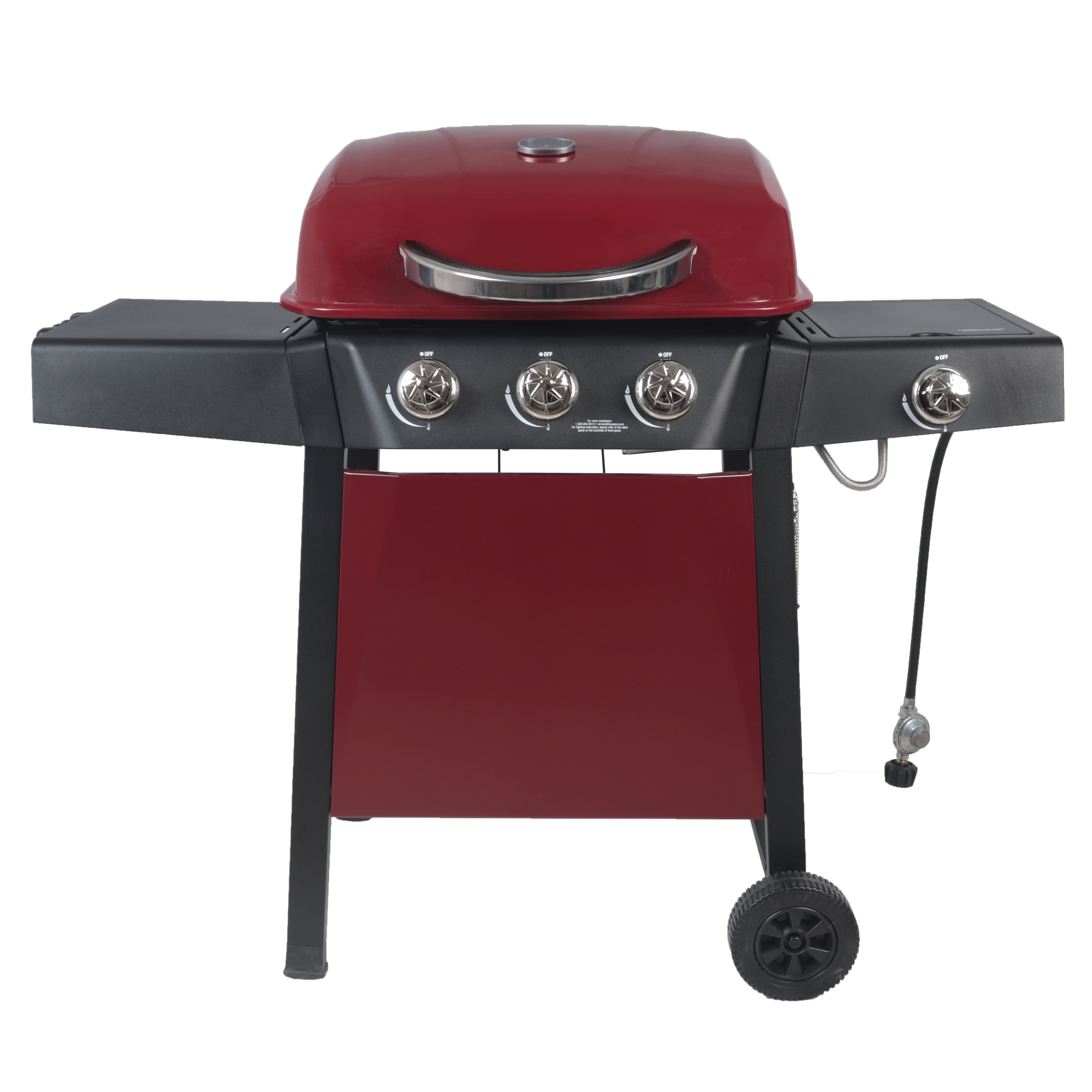 RevoAce 4 Burner Propane Gas Grill Including a Side Burner, Red Sedona, GBC1729WRS