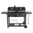 thumbnail image 1 of RevoAce Dual Fuel 3 Burner Gas & Charcoal Combo Grill, Black with Stainless, New, 1 of 21