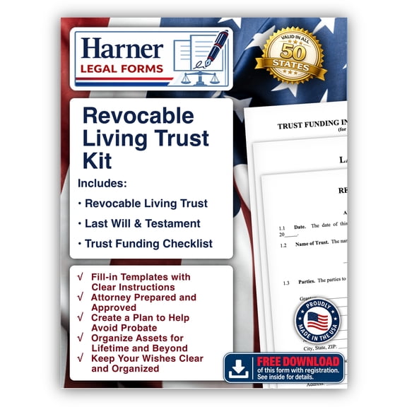 Revocable Living Trust Kit Revocable Living Trust + Pour-Over Will + Trust Funding Checklist Attorney-Drafted Templates with Instructions