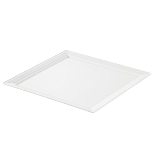 Revol Times Square White Porcelain 11.75 Inch Square Plate