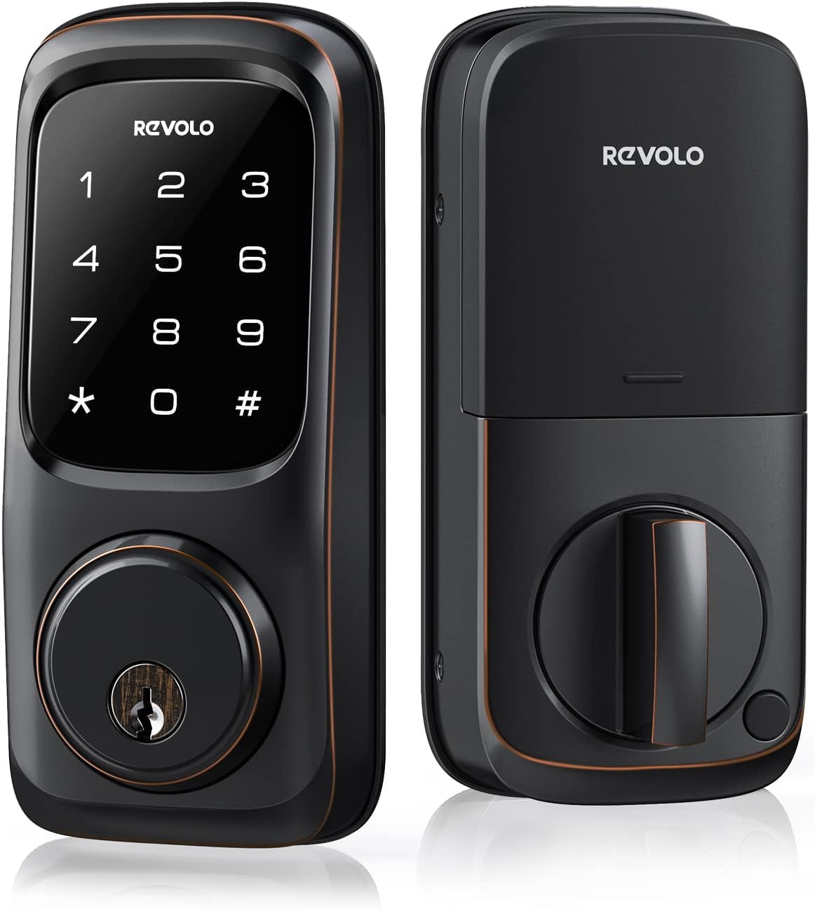 Revolo Smart Digital Exterior Key Entryway with Touchscreen Keypads, Electronic Deadbolt, ANSI
