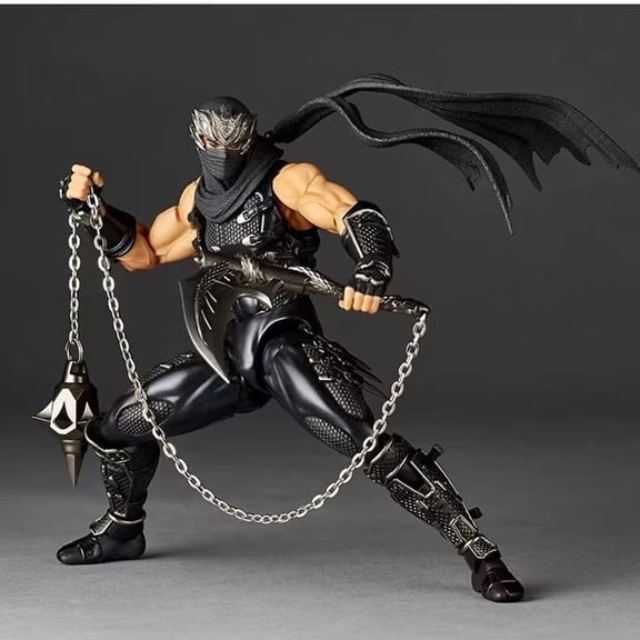 Revoltech Yamaguchi Ninja Gaiden Ryu Hayabusa 1/12 Scale Articulated Action Figure With Bonus Collectible Model For Game Fans