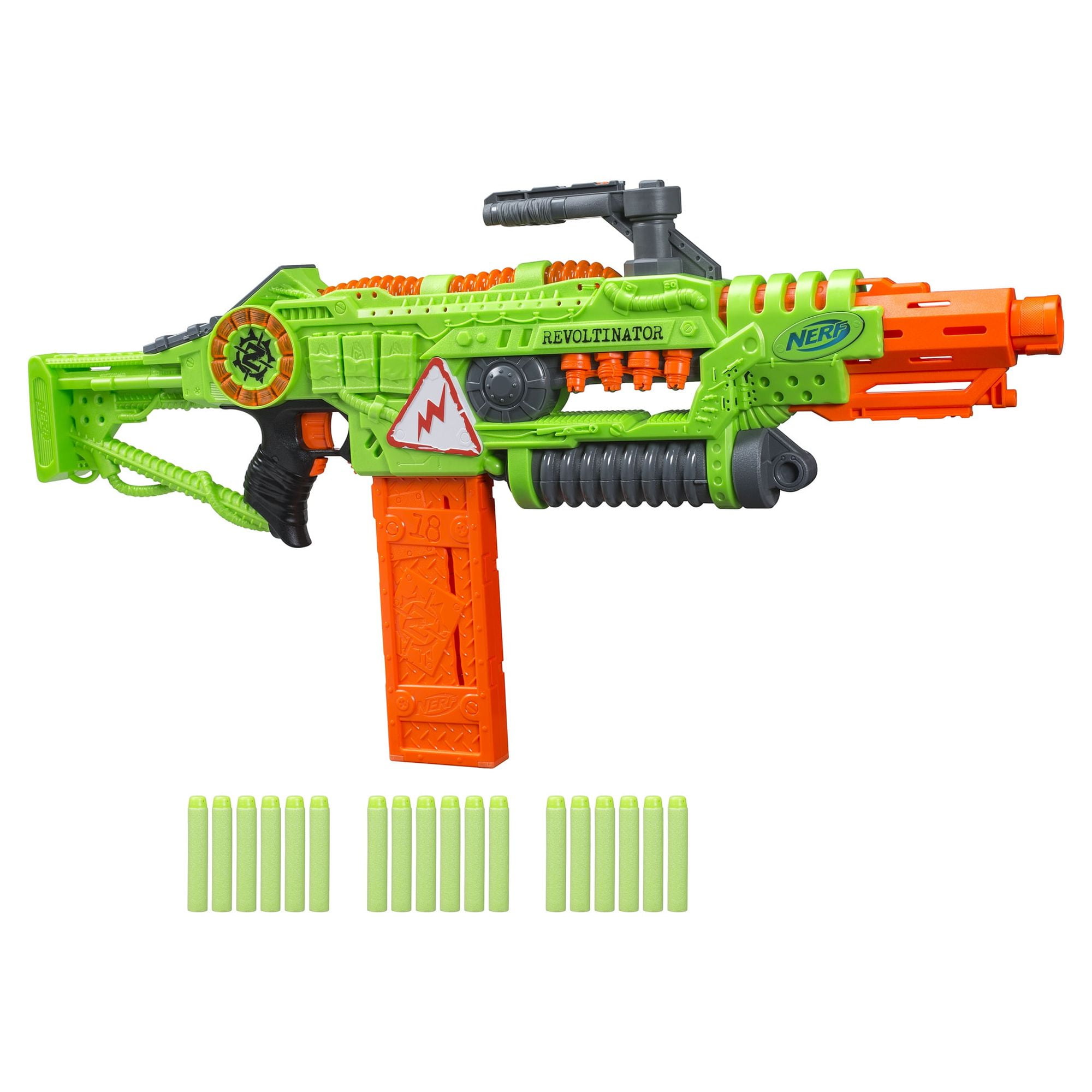 Revoltinator Nerf Zombie Strike Toy Motorized Blaster & 18 Nerf