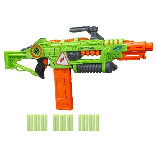 Revoltinator Nerf Zombie Strike Toy Motorized Blaster & 18 Nerf Darts