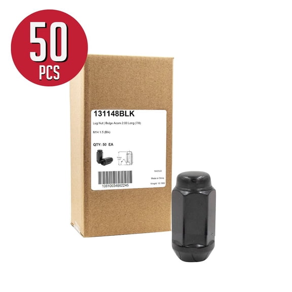 Revolution 131148BLK 0.875 in. Lug Nut Bulge Acorn, Black