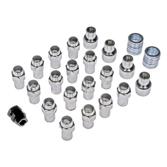 Revolution 711148 1.5 in. OEM M14 Shank Seat Standard Lug Rover Wheel Installation Kit, Chrome