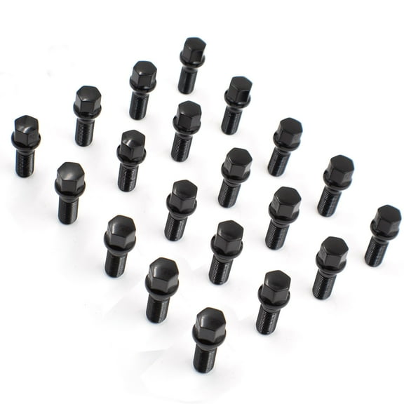 Revolution 84K55640BL M14-1.5 x 40 5 Lug Black & Chrome Cone Seat Bolt Wheel Installation Kit