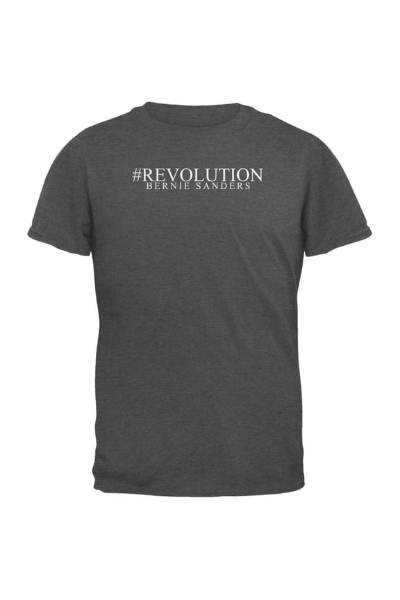 #Revolution Bernie Sanders President 2020 Dark Heather Adult T-Shirt - Medium