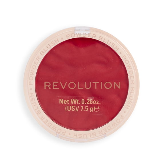 Revolution Blusher Reloaded Pressed Powder Blush, Velvet Finish, Pop My Cherry, 0.26 oz
