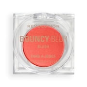 Revolution Beauty Bouncy Blur Blush, Blurring Finish, Buildable, Coral Blur Burst, 1 Count, 0.19oz