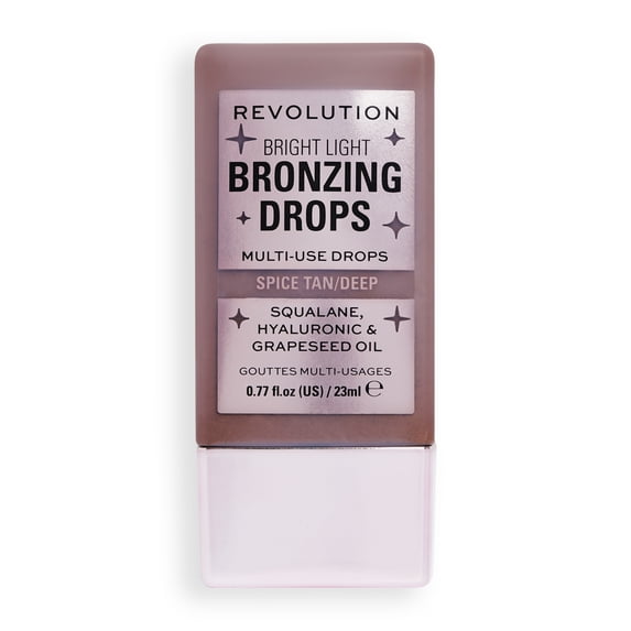 Revolution Bright Light Bronzing Drops, Sun-Kissed Finish, Deep Bronze Spice, 0.77 fl oz