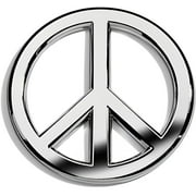 Peace Sign Decal Sticker – White 3x3 Inch Vinyl Car Window Laptop Wall Decal, Removable & Weatherproof