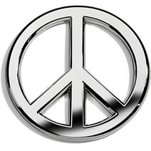 Revolution Car Badges Classic Peace Sign Car Emblem (Chrome Plated)