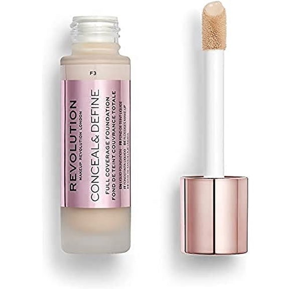 MAKEUP REVOLUTION FULL COVERAGE FOUNDATION- CONCEAL & DEFINE - F3