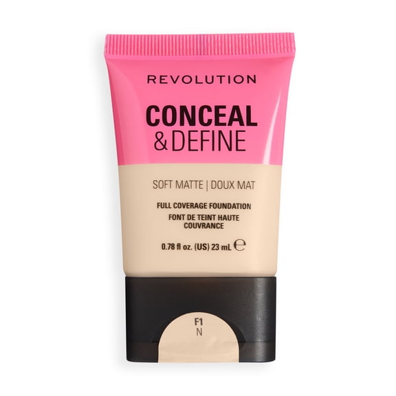 Revolution Conceal and Define Soft Matte Tube Foundation F1N
