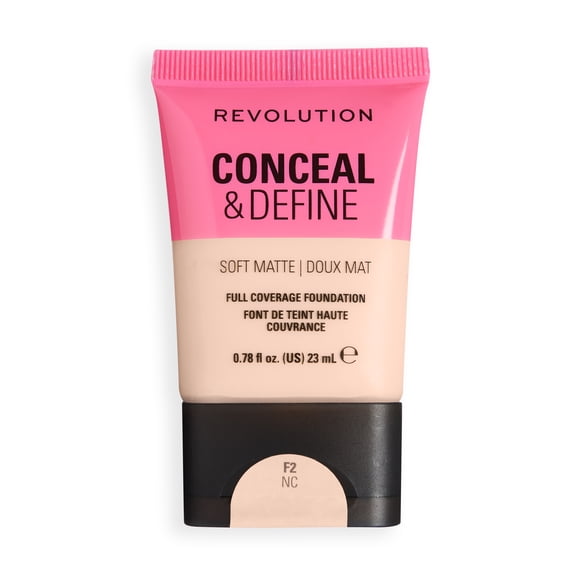 Revolution Conceal and Define Soft Matte Tube Foundation F2NC