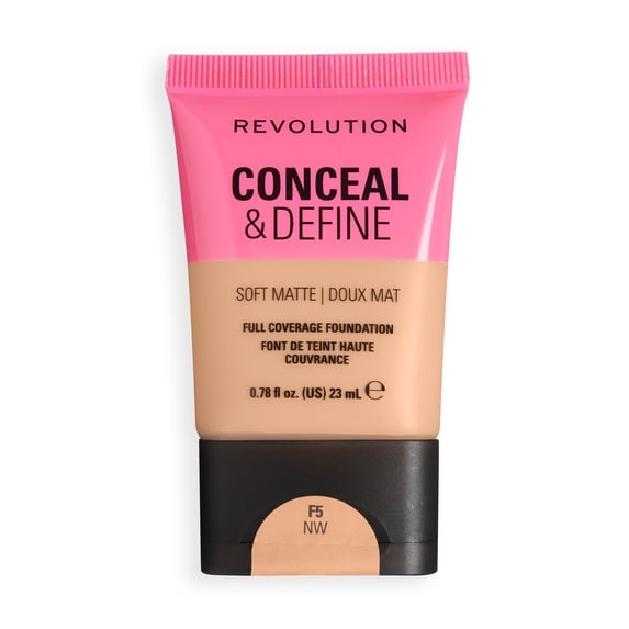 Revolution Conceal and Define Soft Matte Tube Foundation F5NW