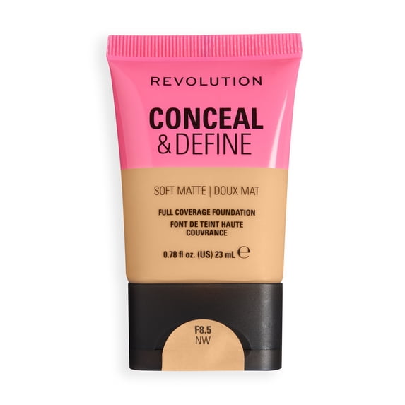 Revolution Conceal and Define Soft Matte Tube Foundation F8.5NW