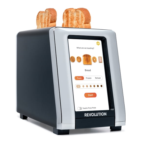Revolution Connect Smart Toaster - Premium Black Wi-Fi Touchscreen Toaster with Weather Display