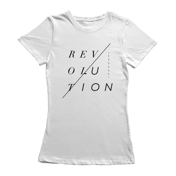 Revolution Graphic Women White T-Shirt, Female x-Large