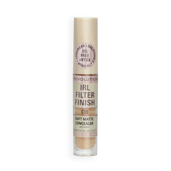 Revolution IRL Filter Finish Concealer Makeup, Full Coverage, Oil-Free, C10, 0.21 oz